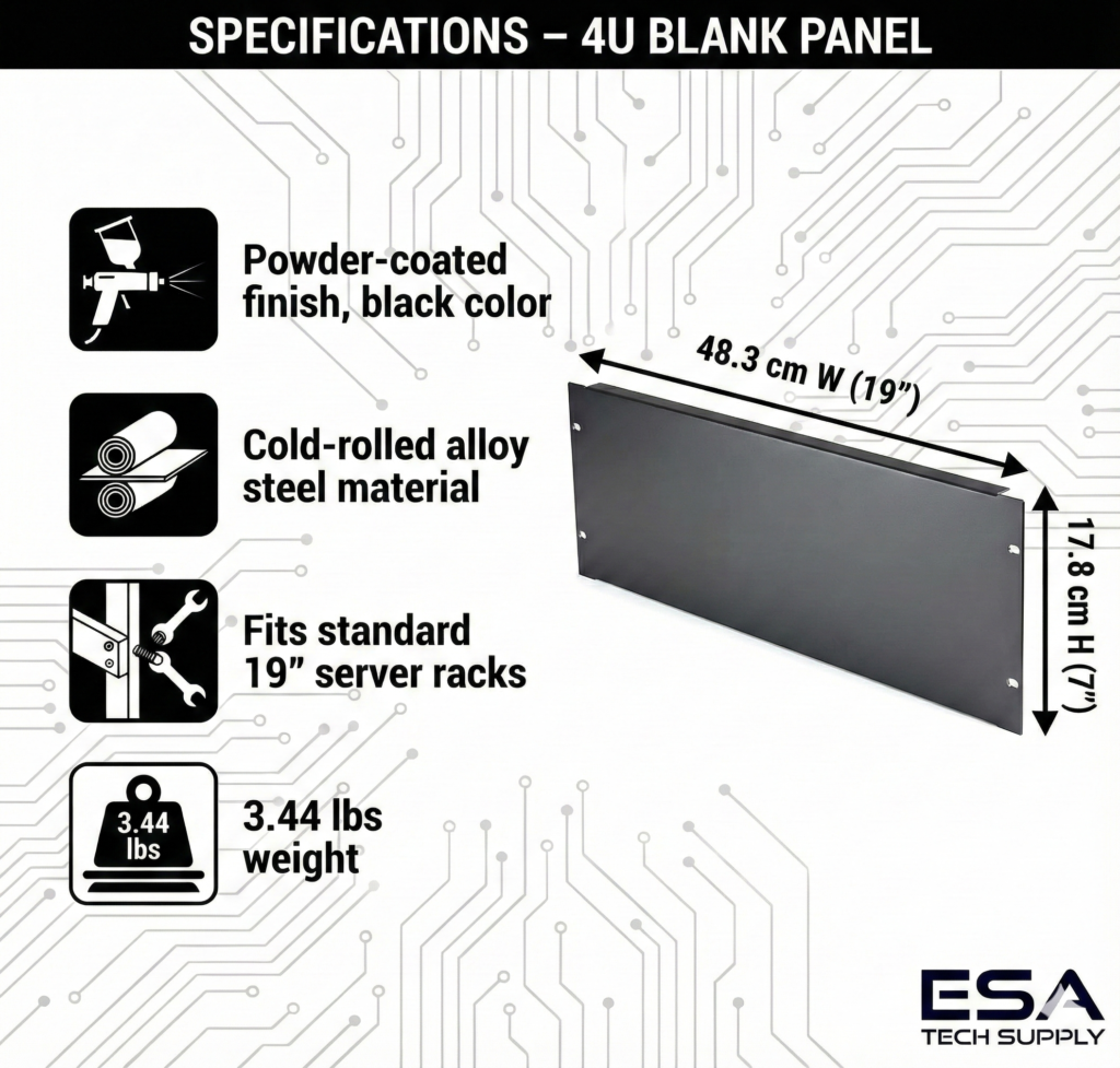 4U Blank Panel – Esa Tech Supply
