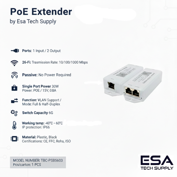 Pow Extender PoE Extender – Esa Tech Supply